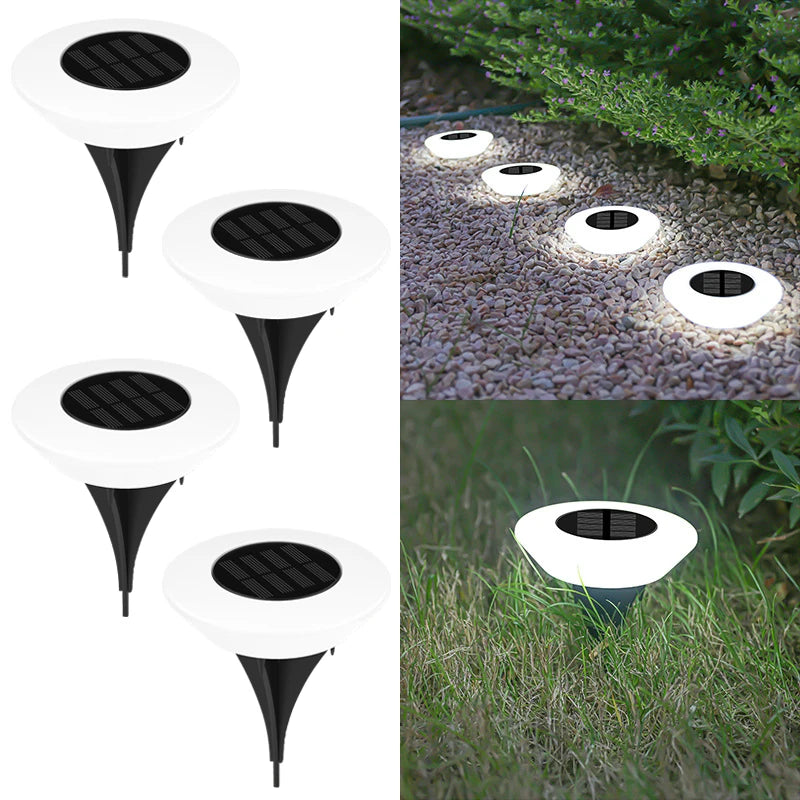 Solar Ground Lights 14LED | Waterproof Outdoor Pathway & Garden Landscape Lights – 1/4 Pack