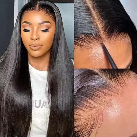 34 Inch Silky Straight Glueless Brazilian Remy Human Hair Wig (Transparent 13x4/13x6 Lace Front)