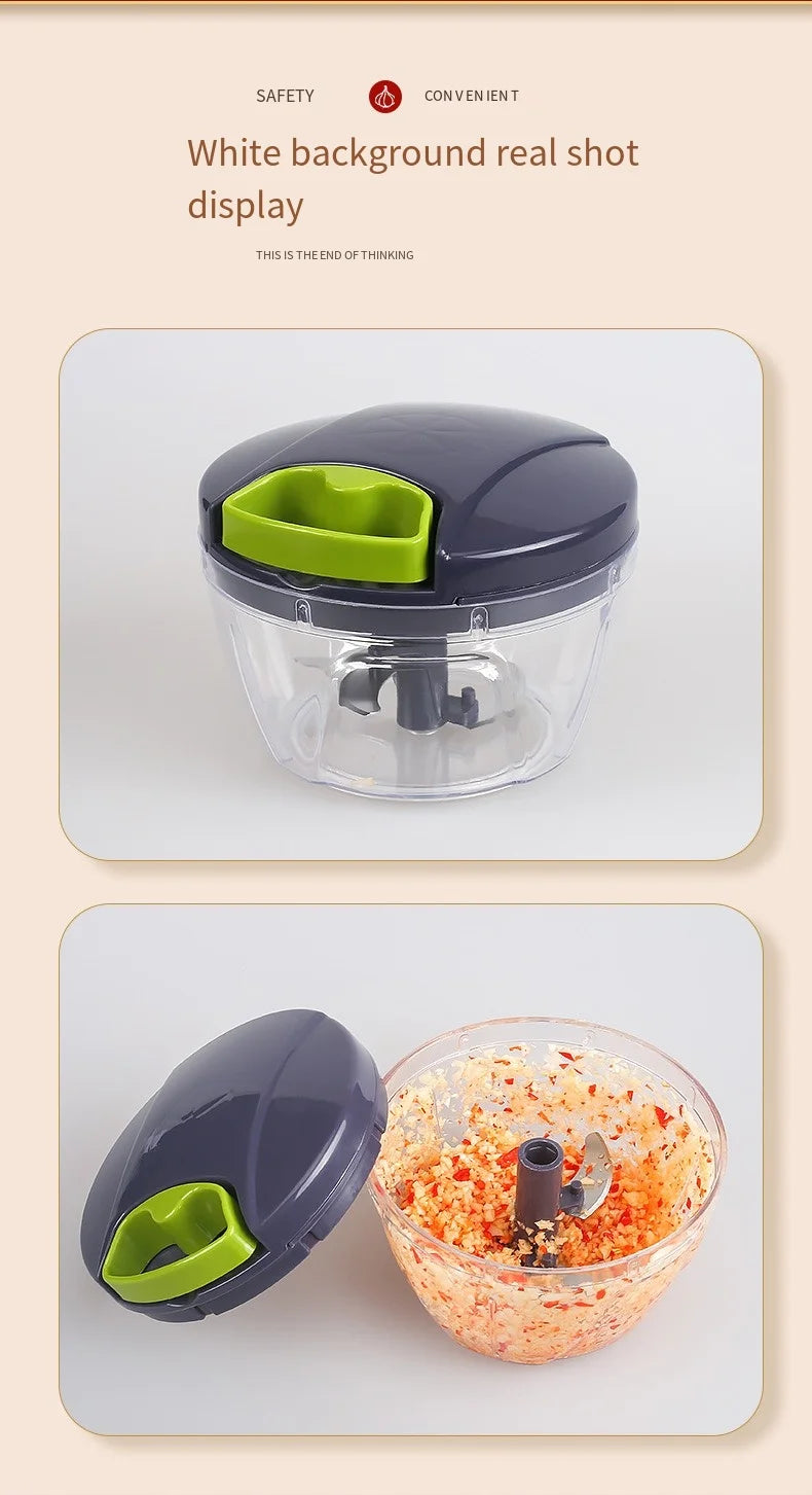 Manual Garlic Chopper β Stainless Steel Mini Food Blender & Crusher | WowPopMall