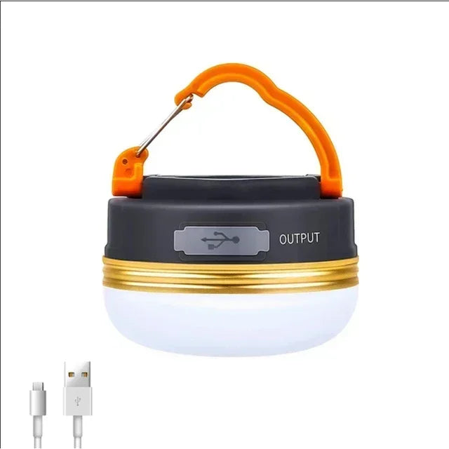 Rechargeable LED Camping Lantern with Solar & USB Power | Portable Folding Tent Light for Hiking, Fishing & Outdoor Use