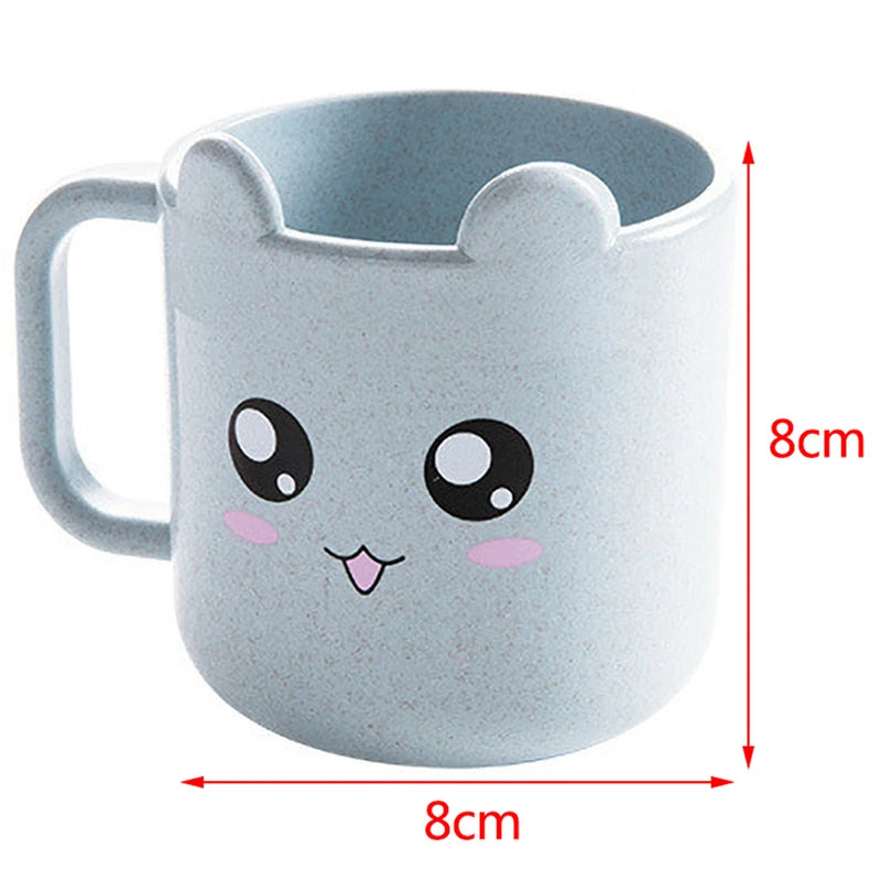 Cute Cat Mouthwash & Toothbrush Cup – Cartoon Plastic Mug for Home & Travel