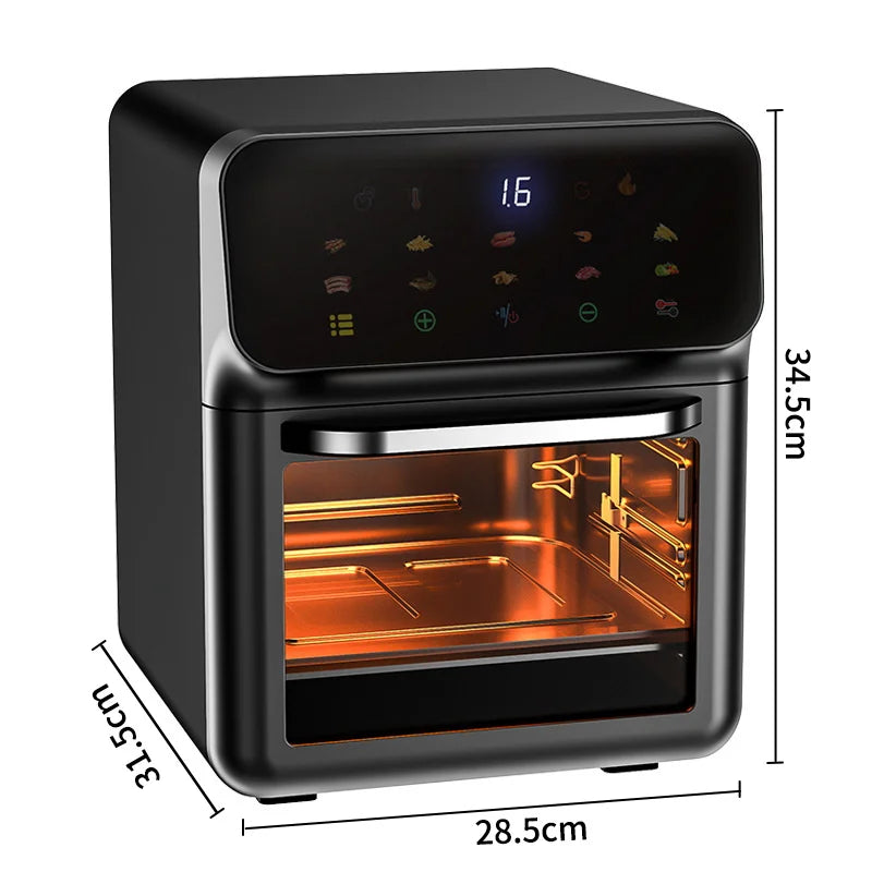 Smart 10L Oil-Free Air Fryer Oven — 360° Hot Air Convection for Healthy, Crisp Cooking