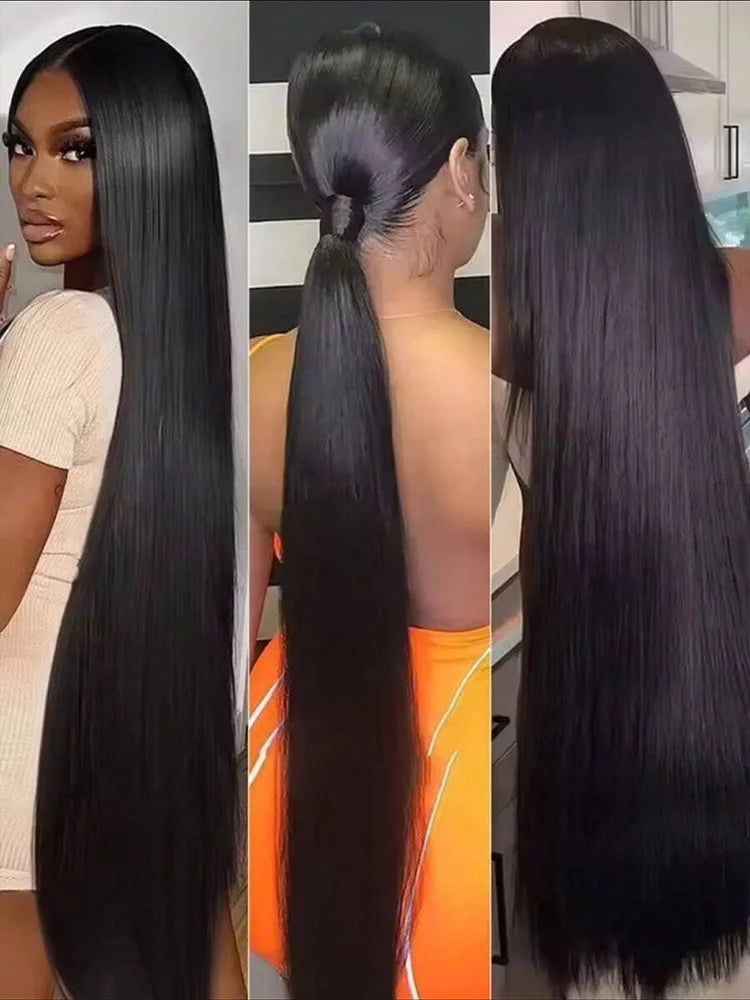 42 Inch Bone Straight Brazilian Human Hair Bundles – Raw Remy Weave Extensions