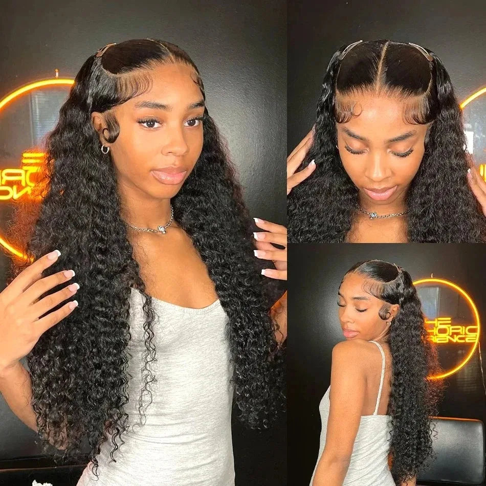 7x5 Wear & Go Glueless Deep Wave HD Lace Wig (13x6 / 13x4) – Brazilian Remy Human Hair, 300% Density (30–40")