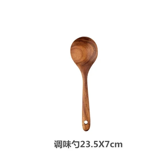 Thailand Teak Wooden Cooking Utensil Set – Spoon, Ladle & Turner