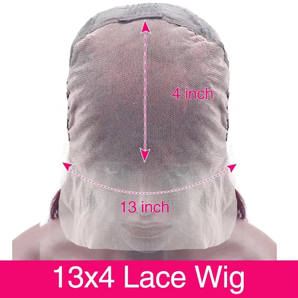 CanaryFly 99J Burgundy 13x6 HD Transparent Lace Frontal Body Wave Human Hair Wig (Pre-Plucked)
