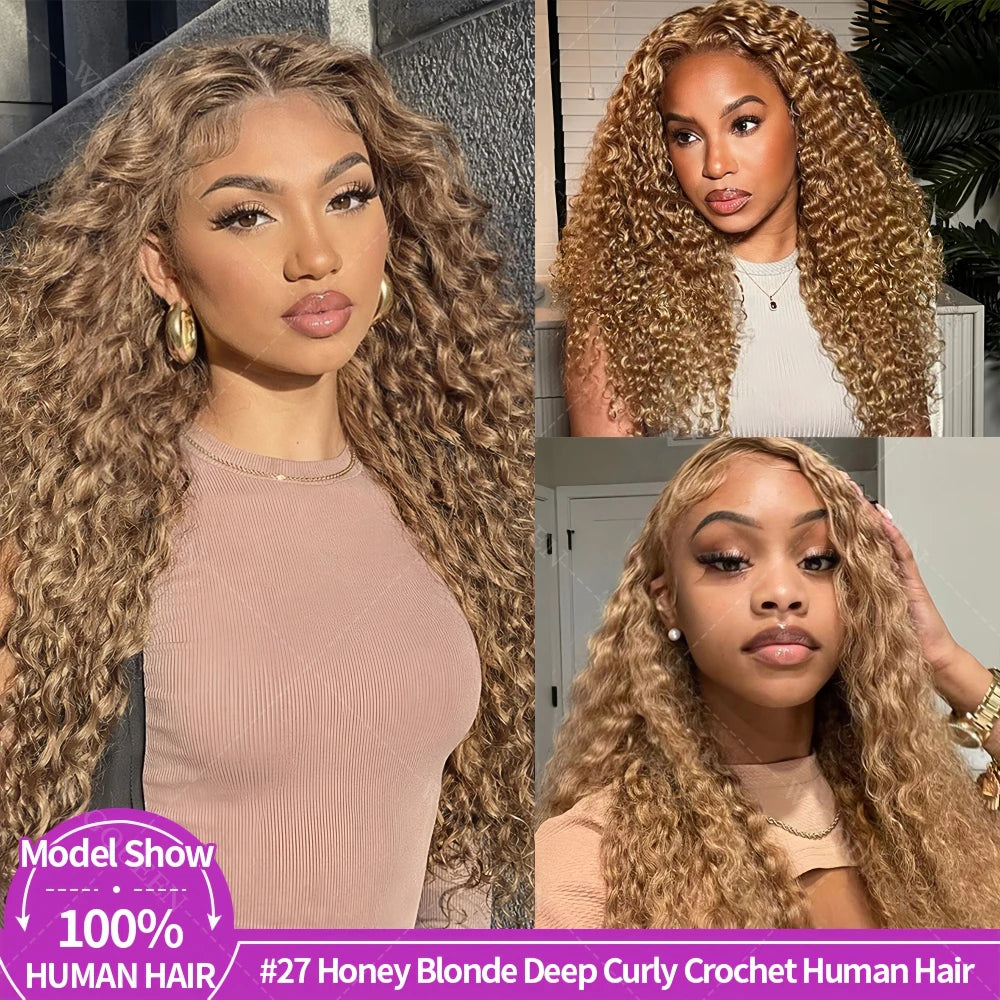 Deep Wave Crochet Hair Extensions – 12A Grade 100% Remy Human Hair