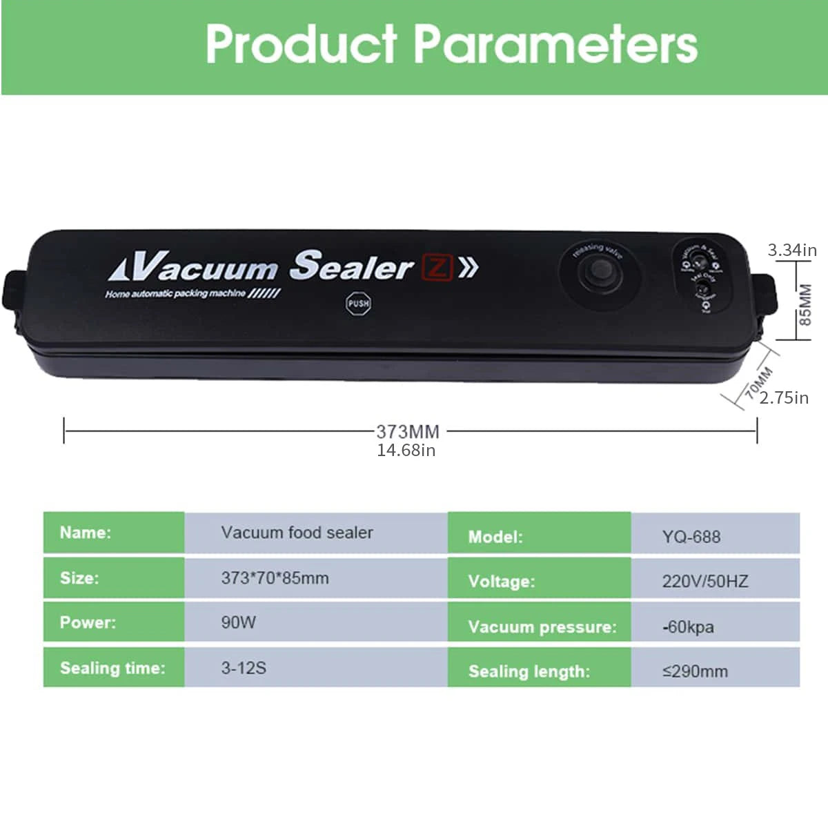 Automatic Vacuum Sealing Machine – Compact Food Preservation & Plastic Bag Sealer