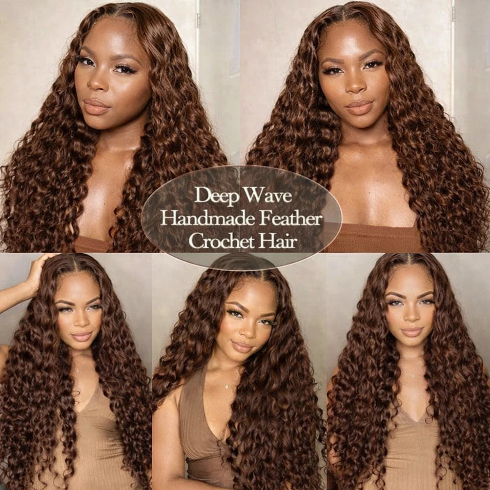 Burmese Curly Crochet Hair Extensions – Knotless Pre-Separated Human Hair