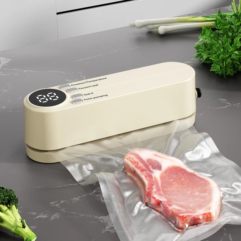 Mini Portable Vacuum Sealer – USB Rechargeable Wireless Food Saver for Dry & Moist Preservation Bags