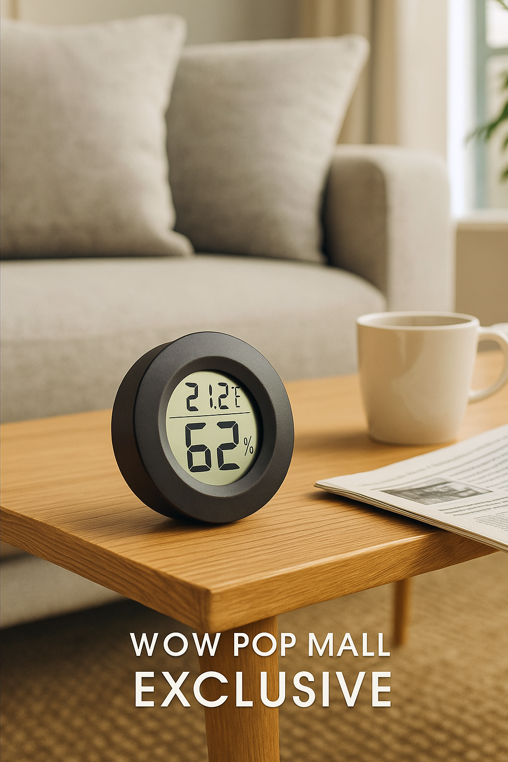 Mini Digital Hygrometer & Thermometer – Indoor Temperature & Humidity Monitor (°C/°F)