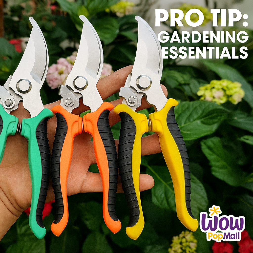 Professional Garden Pruning Shears – Sharp Stainless Steel Bypass Scissors for Plants & Flowers