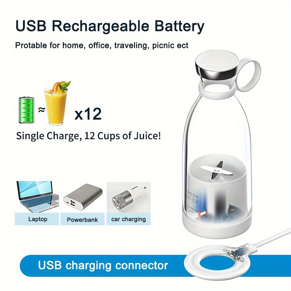 Portable Mini Electric Fruit Blender – On-the-Go Smoothies Made Easy