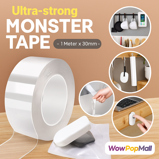 Ultra-Strong Double Sided Nano Tape – Waterproof Reusable Transparent Adhesive Tape for Home & Office