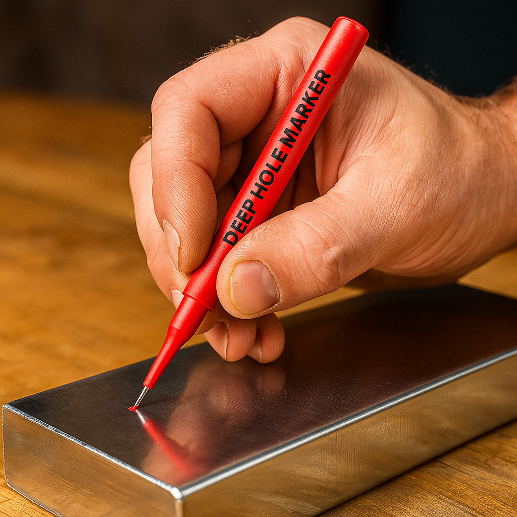 Professional Deep Hole Long Nib Marker Pen for Wood, Metal & Tile — Waterproof Carpenter Tool (20mm Nib)