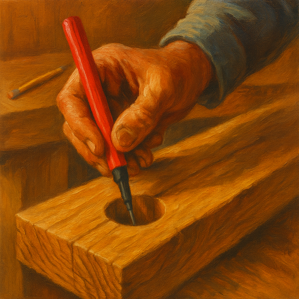 Professional Deep Hole Long Nib Marker Pen for Wood, Metal & Tile — Waterproof Carpenter Tool (20mm Nib)