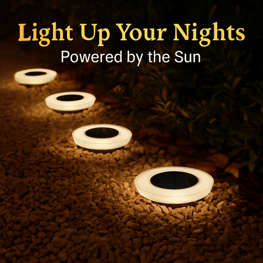 Solar Ground Lights 14LED | Waterproof Outdoor Pathway & Garden Landscape Lights – 1/4 Pack