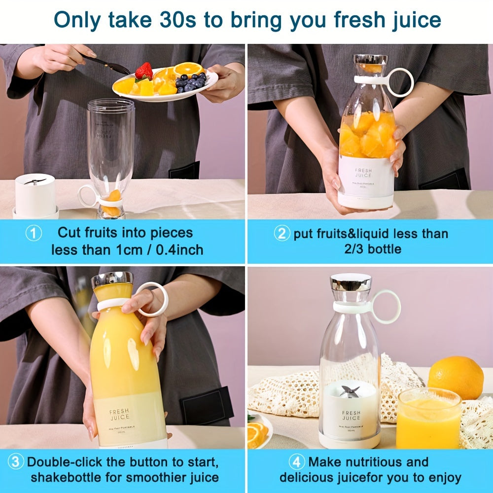 Portable Mini Electric Fruit Blender – On-the-Go Smoothies Made Easy