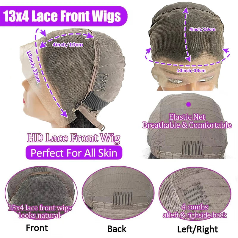 Burgundy Red #99J Curly Bob HD Lace Front Wig (13x4) – 250% Density Brazilian Remy Human Hair (4–16")