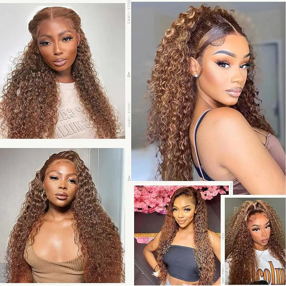 Invisi Strap 360 Full HD Lace Frontal Wig – 30" Deep Wave (250 Density) Chocolate Brown Brazilian Remy Human Hair