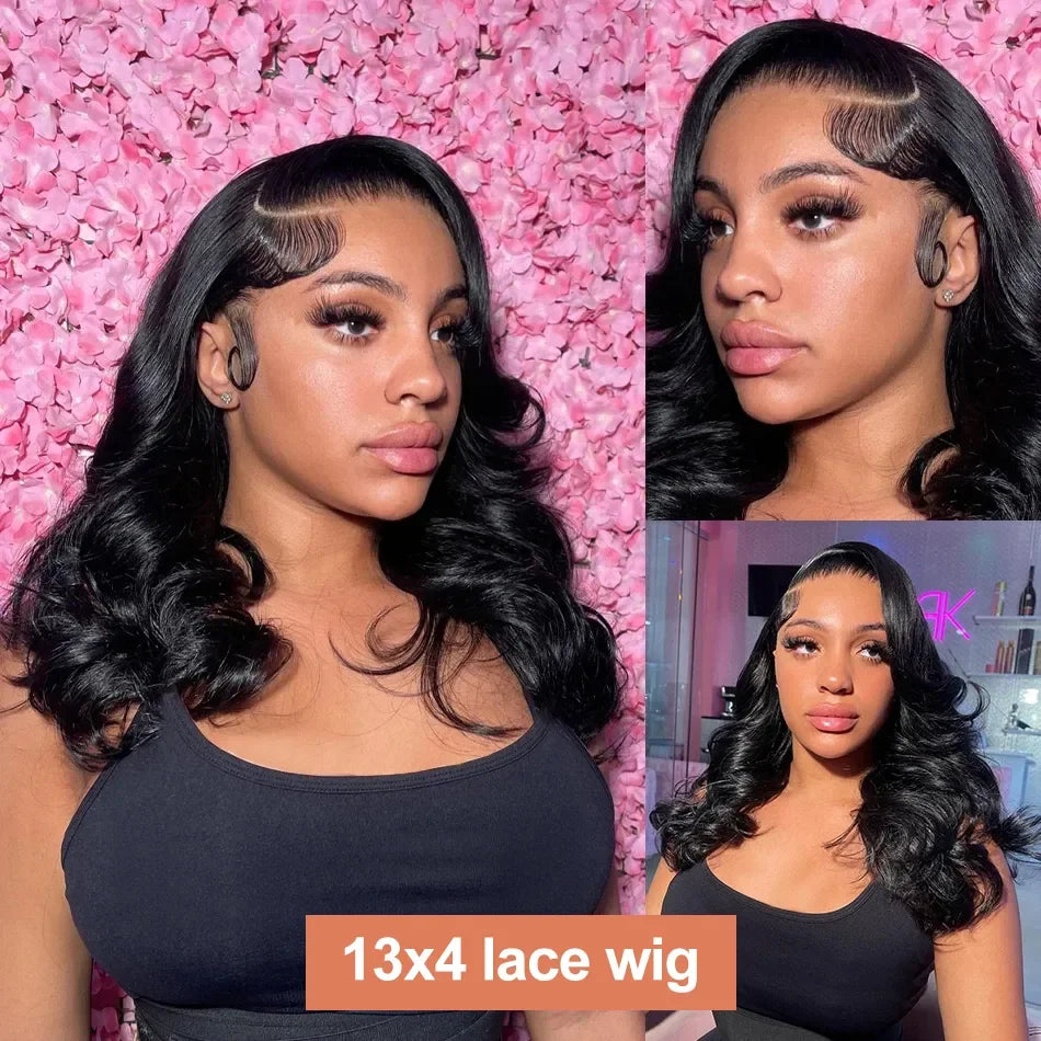 Bouncy Curly 230% Brazilian Short Bob Wig 13x4 HD Transparent Lace Front Human Hair