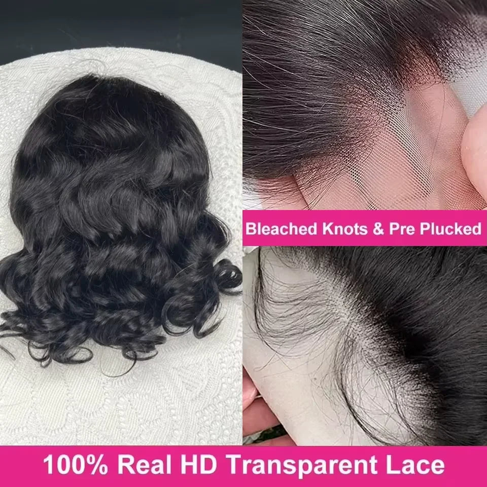 250% Density Body Wave HD Lace Frontal Bob Wig (13x4) – Glueless Brazilian Remy Human Hair