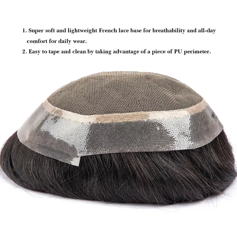 Men's Lace & PU Base Toupee | Australia Base Hair System for Men