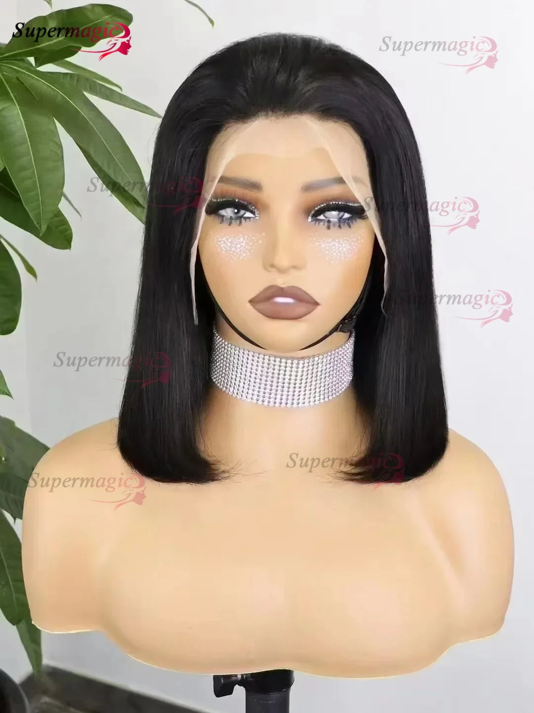 300% Density 13x4 Transparent Lace Frontal Straight Bob Wig – Raw Vietnamese Human Hair Wig for Women