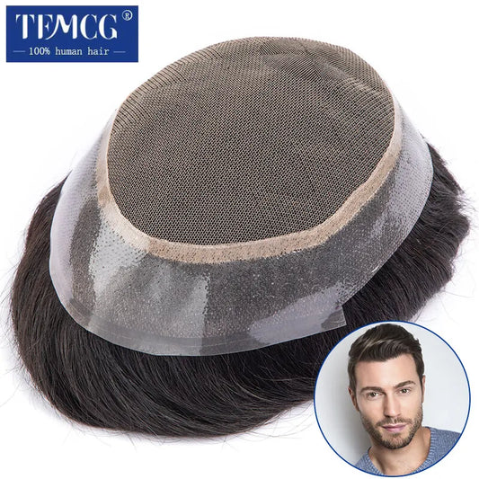 Men's Lace & PU Base Toupee | Australia Base Hair System for Men