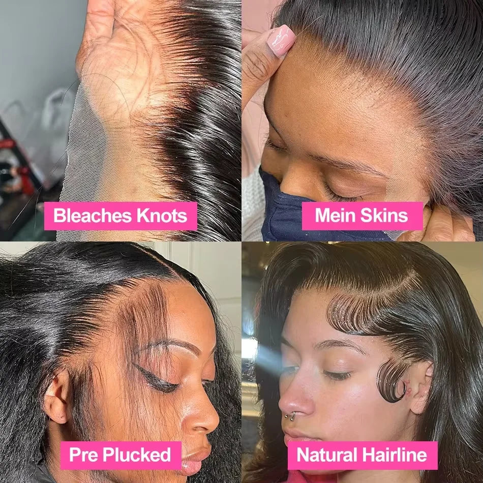 250% Density Body Wave HD Lace Frontal Bob Wig (13x4) – Glueless Brazilian Remy Human Hair