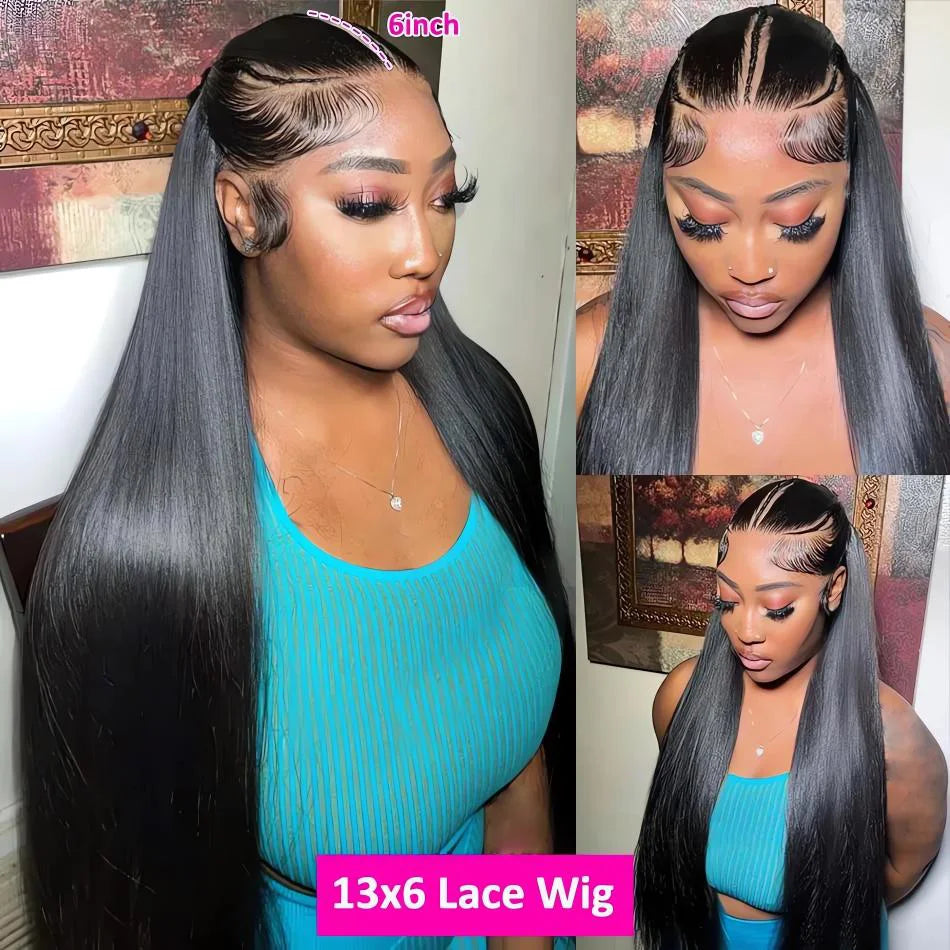 Glueless Bone Straight HD Lace Front Wig – Transparent Lace (4x4 / 5x5 / 13x4 / 13x6) Brazilian Remy Human Hair