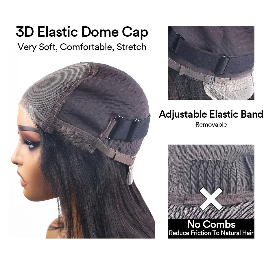 40" Bone Straight Glueless HD Lace Front Wig (13x6) | 100% Remy Brazilian Human Hair | Pre-Cut No-Glue