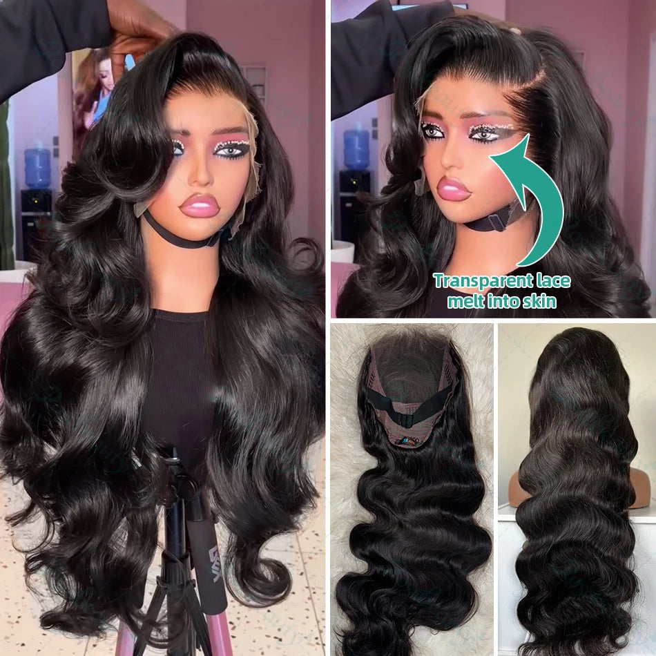 13x6 HD Lace Front Body Wave Human Hair Wig – Glueless, 200% Density, 36" (Burmese Hair)