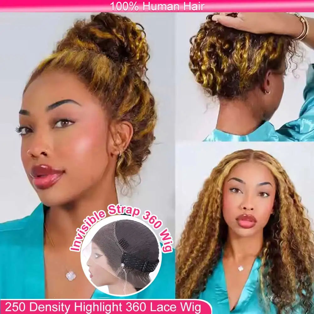 Invisi Strap 360 Full HD Lace Frontal Wig – 30" Deep Wave (250 Density) Chocolate Brown Brazilian Remy Human Hair