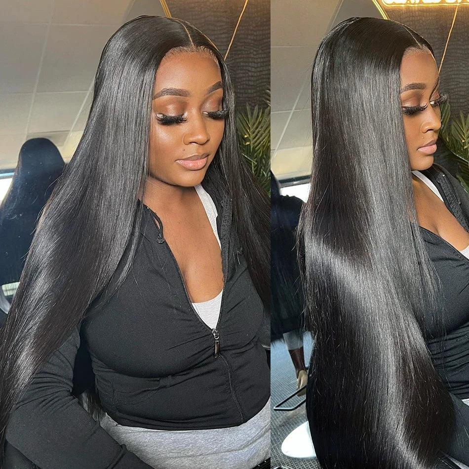 40" Bone Straight Glueless HD Lace Front Wig (13x6) | 100% Remy Brazilian Human Hair | Pre-Cut No-Glue