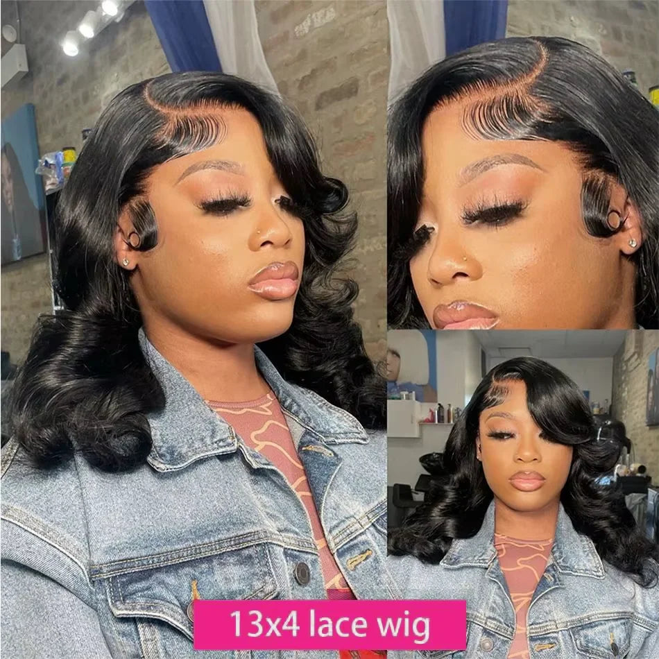 250% Density Body Wave HD Lace Frontal Bob Wig (13x4) – Glueless Brazilian Remy Human Hair