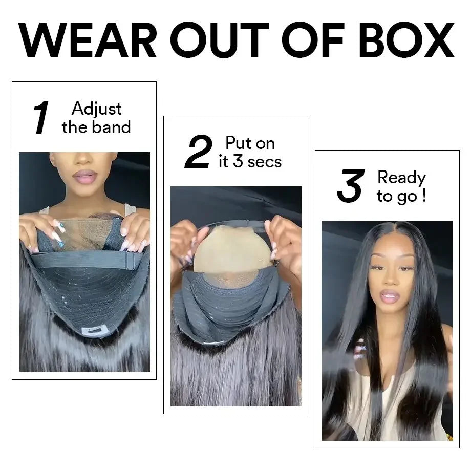 40" Bone Straight Glueless HD Lace Front Wig (13x6) | 100% Remy Brazilian Human Hair | Pre-Cut No-Glue