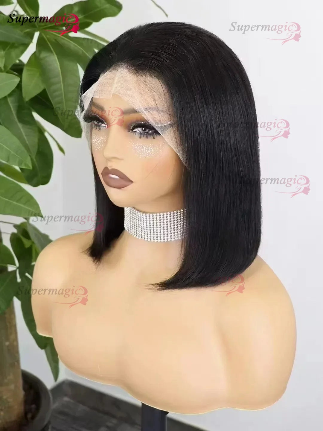 300% Density 13x4 Transparent Lace Frontal Straight Bob Wig – Raw Vietnamese Human Hair Wig for Women