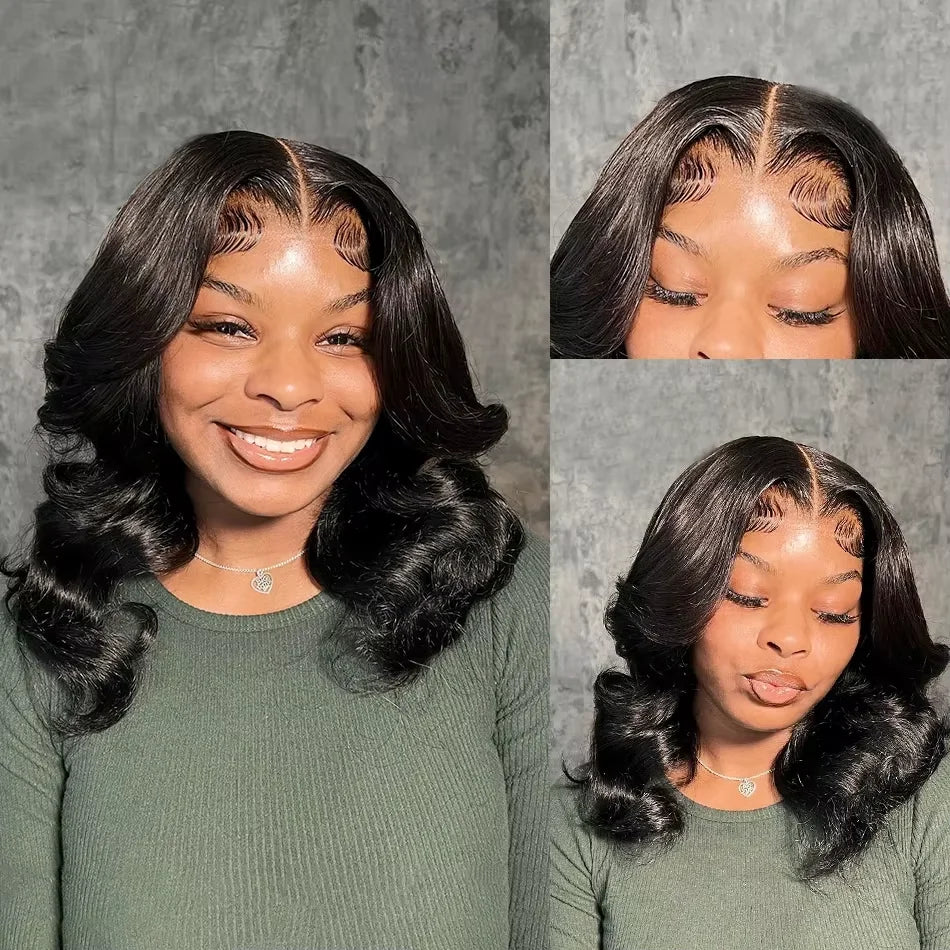 250% Density Body Wave HD Lace Frontal Bob Wig (13x4) – Glueless Brazilian Remy Human Hair