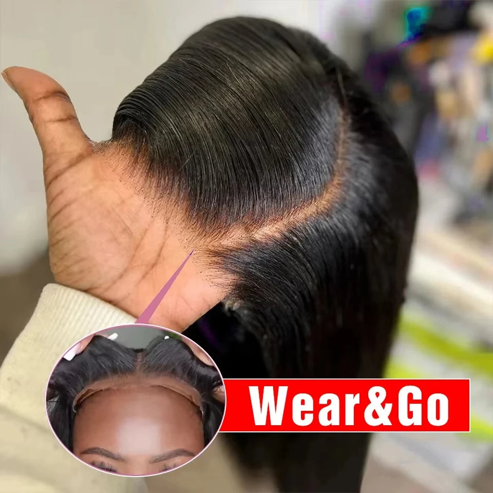 40" Bone Straight Glueless HD Lace Front Wig (13x6) | 100% Remy Brazilian Human Hair | Pre-Cut No-Glue