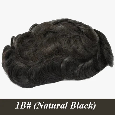 EHairc Injection Skin Toupee for Men | 0.12-0.14mm PU Base | Indian Remy Hair System