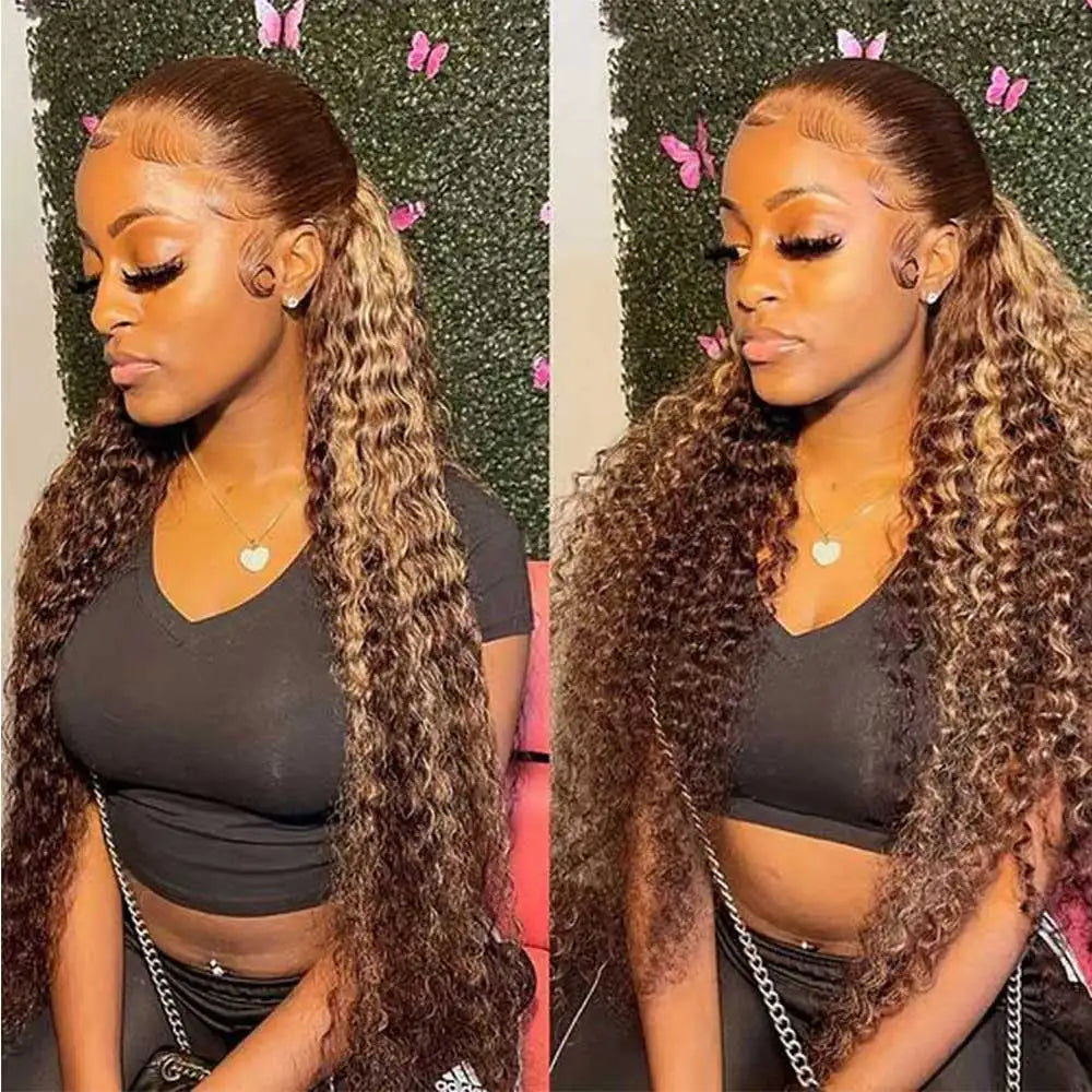 Invisi Strap 360 Full HD Lace Frontal Wig – 30" Deep Wave (250 Density) Chocolate Brown Brazilian Remy Human Hair