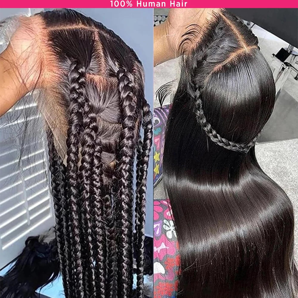 Straight Full Lace Human Hair Wig, HD Transparent Swiss Lace · 250% Density · 26+ Inch