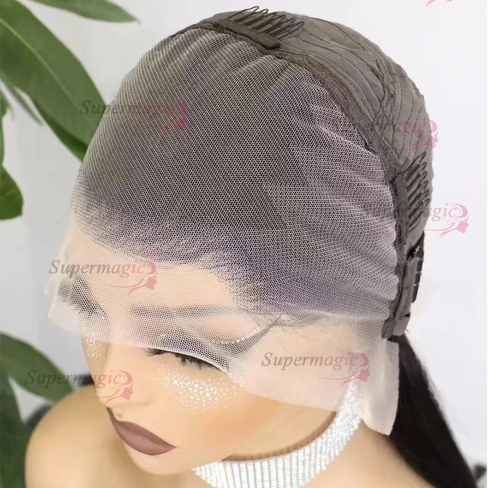 300% Density 13x4 Transparent Lace Frontal Straight Bob Wig – Raw Vietnamese Human Hair Wig for Women