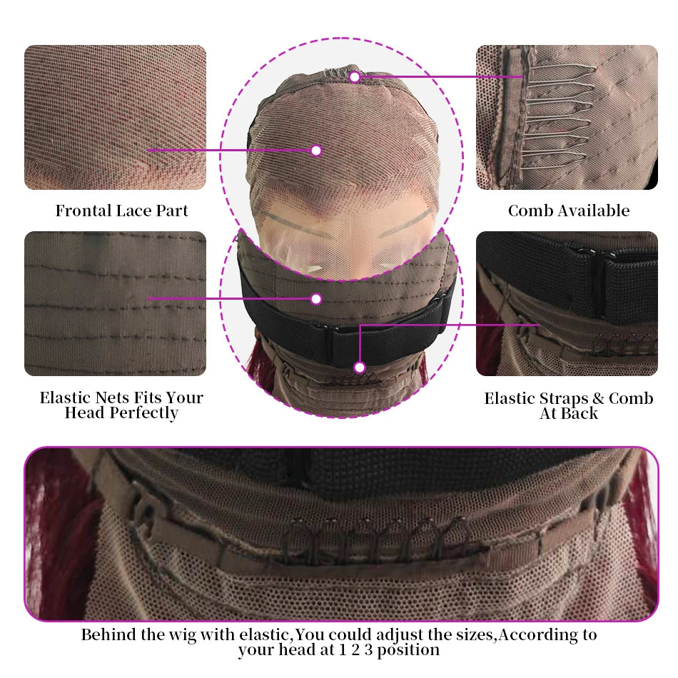 4/27 Ombre Curly Bob Human Hair Wig · 13x4 Transparent Lace Front · Short 4–16 Inch