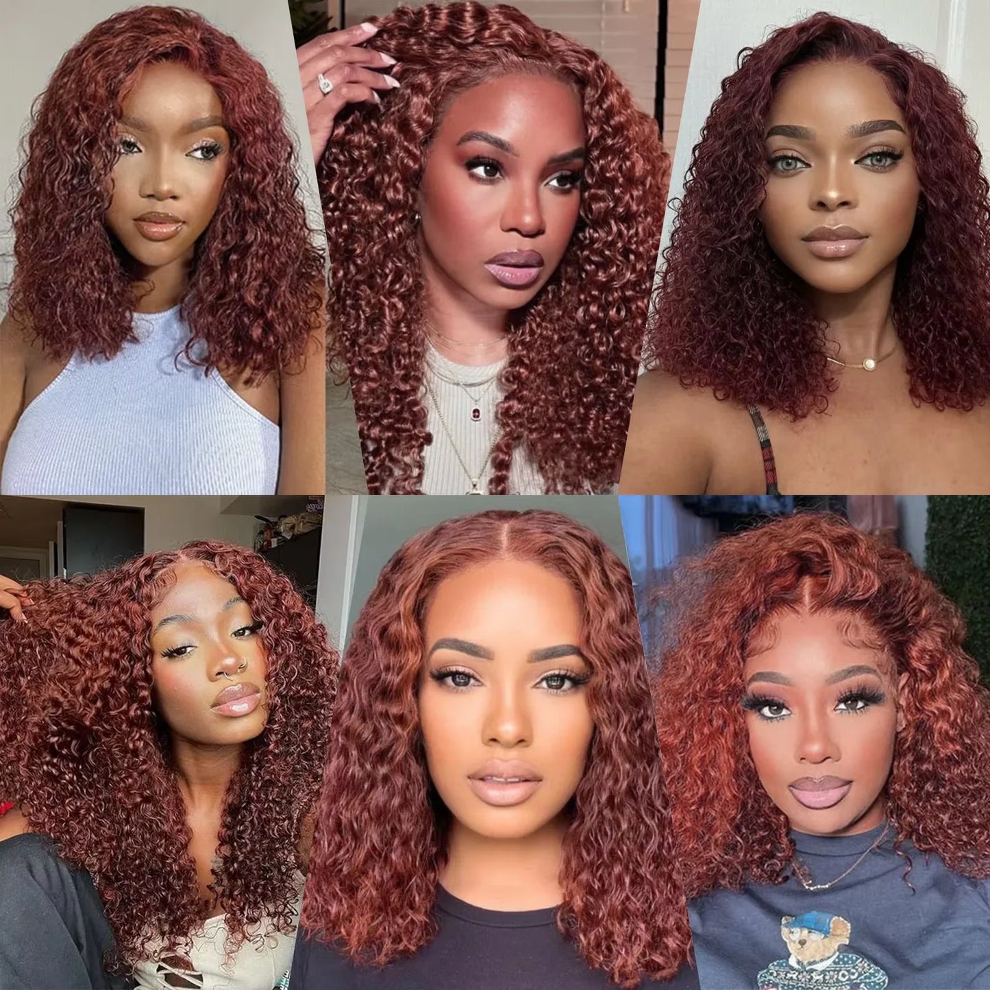Chocolate Brown Deep Wave Bob 13x4 HD Transparent Lace Front Human Hair Wig (10–16 Inch)