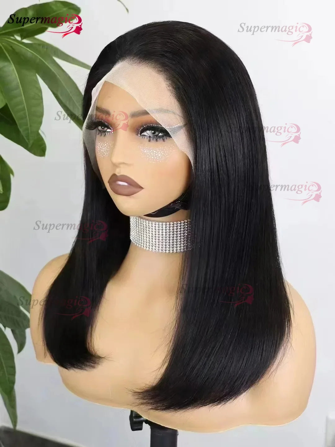 300% Density 13x4 Transparent Lace Frontal Straight Bob Wig – Raw Vietnamese Human Hair Wig for Women