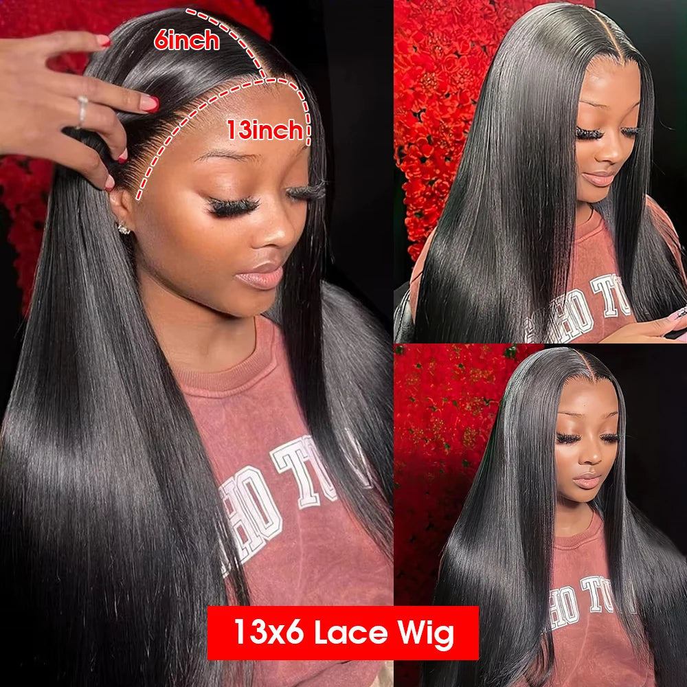 40" Bone Straight Glueless HD Lace Front Wig (13x6) | 100% Remy Brazilian Human Hair | Pre-Cut No-Glue
