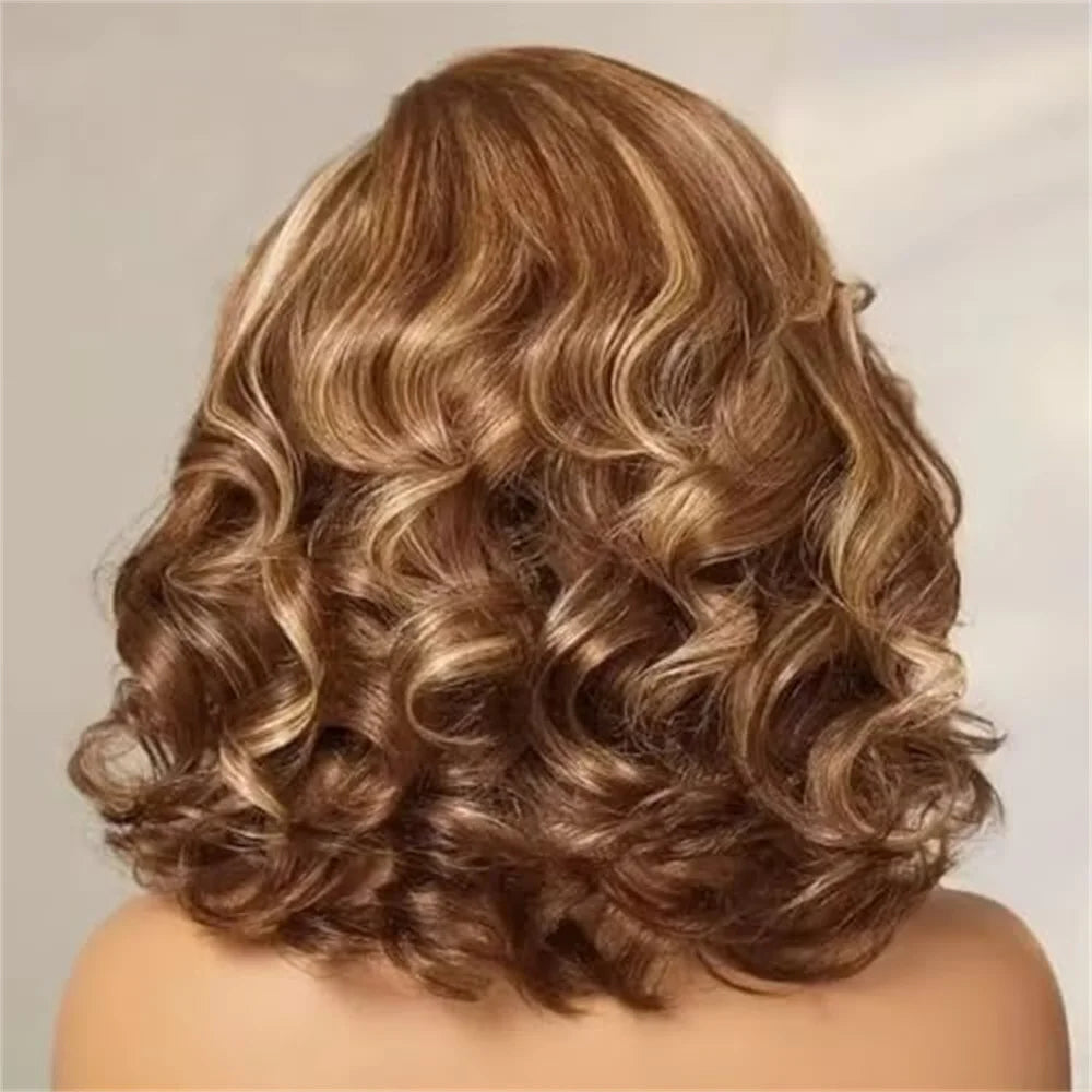 Honey Blonde Body Wave Bob Human Hair Wig · 13x4 HD Transparent Lace Front