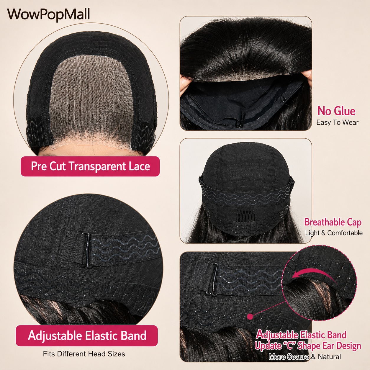 Water Wave Bob Wig | 100% Brazilian Remy Human Hair | 4x4 Lace | Glueless | 10-16 Inch | 200 Density
